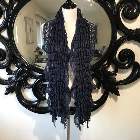 Softest scarf navy blue - Picture 4 of 5